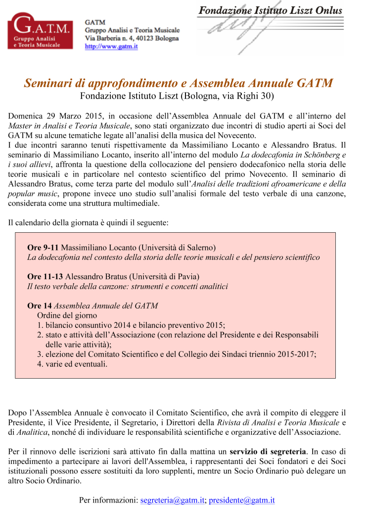 29 marzo 2015 - calendario della giornata